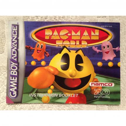 NOTICE SEULE PAC-MAN WORLD NINTENDO GAME BOY ADVANCE AGB-BPAP-EUR