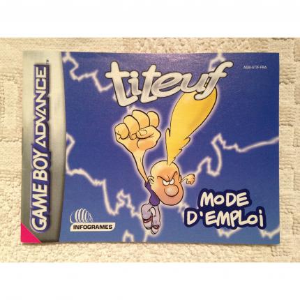 NOTICE SEULE TITEUF NINTENDO GAME BOY ADVANCE ABG-AT7F-FRA