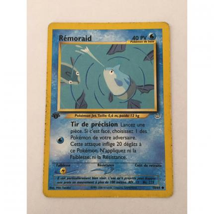 Carte Pokemon REMORAID 50/64 Commune Néo révélation Wizard logo 1ère édition