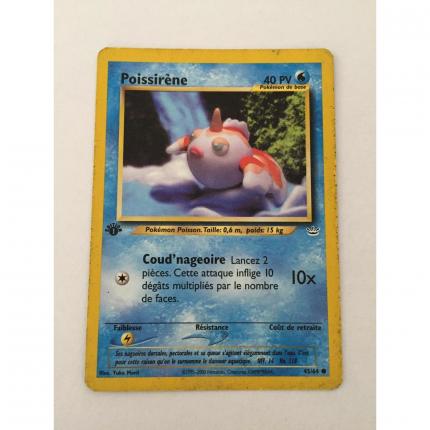 CARTE POKEMON Poissirène 45/64 logo 1ere édition VF néo révélation