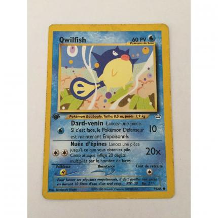 Carte pokémon qwilfish 49/64 commune neo revelation logo 1ère édition