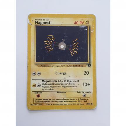 Carte pokémon magnéti 60/82 commune team rocket wizard carte en mauvais état