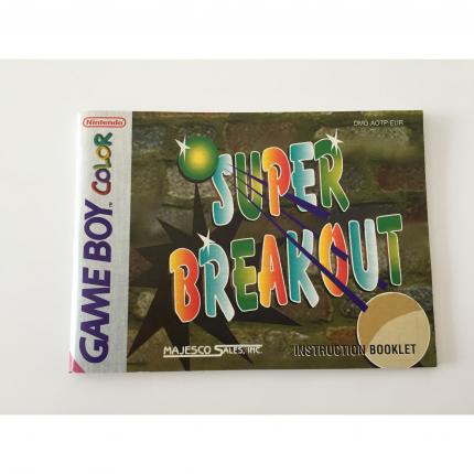 NOTICE SEULE SUPER BREAKOUT NINTENDO GAME BOY COLOR DMG-AOTP-EUR