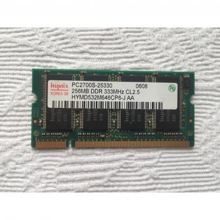 barrette mémoire HYNIX PC2700S-25330 256MB DDR 333MHZ CL2.5 HYMD532M646CP6-J AA