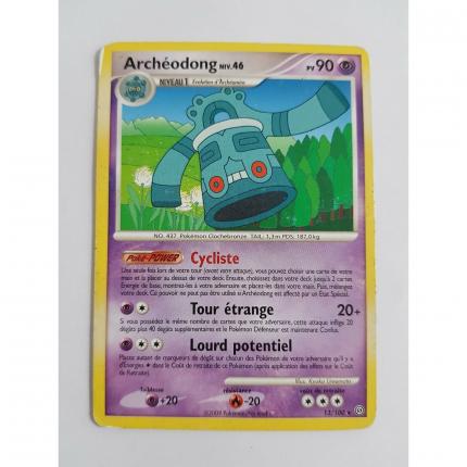 Carte pokémon archéodong 13/100 rare Diamant & Perle tempête carte abîmé