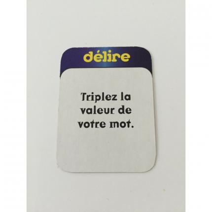 CARTE DÉLIRE TRIPLEZ LA VALEUR DE VOTRE MOT PIÈCE DÉTACHÉE SCRABBLE DELIRE