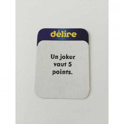 CARTE DÉLIRE UN JOKER VAUT 5 POINTS PIÈCE DÉTACHÉE SCRABBLE DELIRE