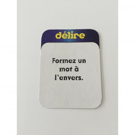 CARTE DÉLIRE FORMEZ UN MOT A L ENVERS PIÈCE DÉTACHÉE SCRABBLE DELIRE