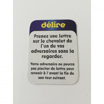 CARTE DÉLIRE PRENEZ UNE LETTRE SUR LE CHEVALET PIÈCE DÉTACHÉE SCRABBLE DELIRE