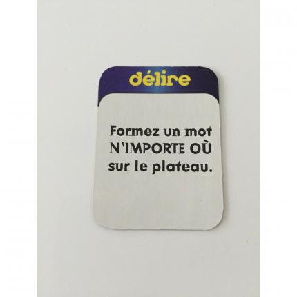 CARTE DÉLIRE FORMEZ UN MOT N IMPORTE OU PIÈCE DÉTACHÉE SCRABBLE DÉLIRE