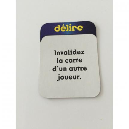 CARTE DÉLIRE INVALIDEZ LA CARTE D UN AUTRE JOUEUR PIÈCE DÉTACHÉE SCRABBLE DÉLIRE