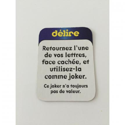 CARTE DÉLIRE RETOURNEZ L UNE DE VOS LETTRES FACE CACHÉE  PIÈCE DÉTACHÉE SCRABBLE DÉLIRE