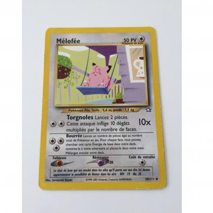 Carte Pokemon wizards neo genesis mélofée 30/111 peu commune