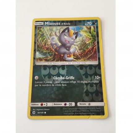 78/149 - Carte Pokemon Miaouss d Alola 78/149 commune Soleil & et Lune SL1