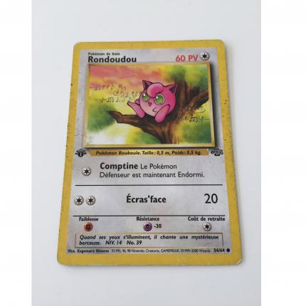 Carte pokémon rondoudou 54/64 commune jungle wizards 1ère édition