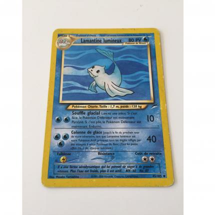 45/105 - Carte Pokemon Lamantine Lumineux 45/105 peu commune Néo Destiny Wizards