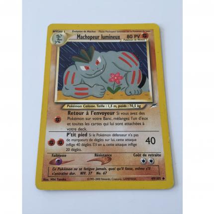 49/105 - Carte Pokemon Machopeur Lumineux 49/105 peu commune Néo Destiny Wizards