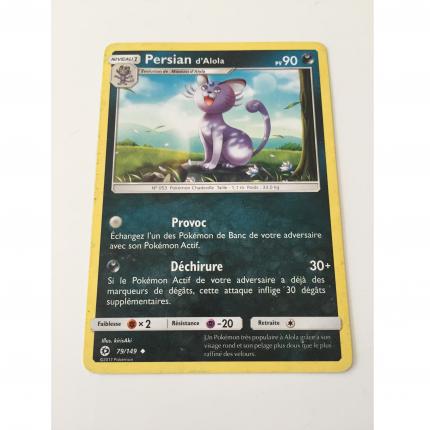 79/149 - Carte Pokemon Persian d alola 79/149 peu commune Soleil & Lune
