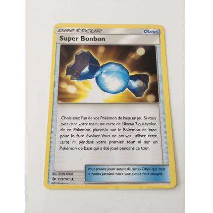 129/149 - Carte Pokemon dresseur super bonbon 129/149 peu commune Soleil & Lune