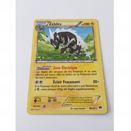 49/122 - Carte Pokemon Zéblitz 49/122 rare XY XY9 RUPTURE TURBO