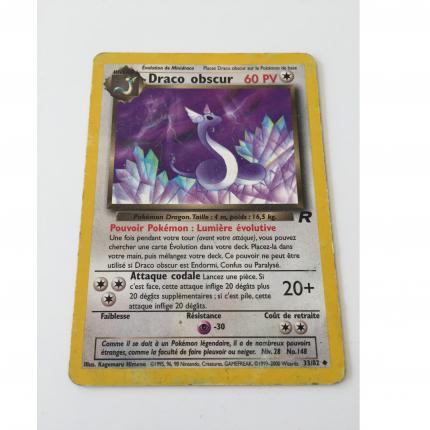 33/82 - Carte pokémon draco obscur 33/82 peu commune team rocket wizards