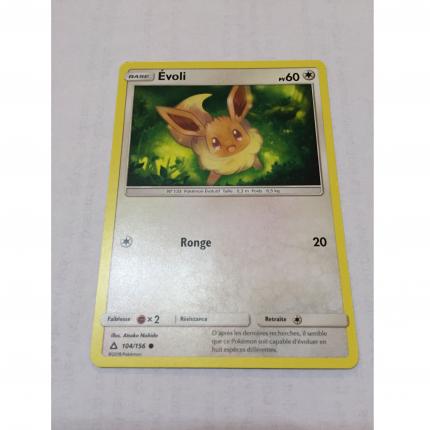 Carte Pokemon Evoli 104/156 commune Soleil Lune SL5 Ultra Prisme