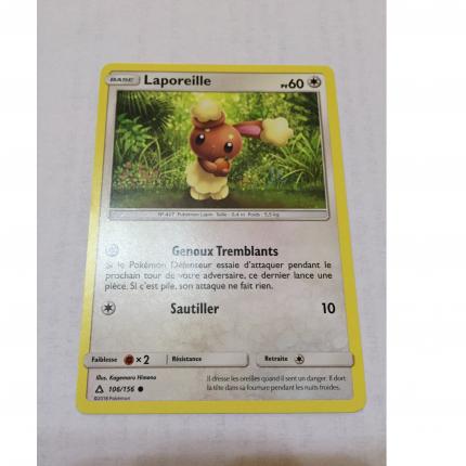 106/156 - Carte Pokemon Laporeille 106/156 commune Soleil Lune SL5 Ultra Prisme