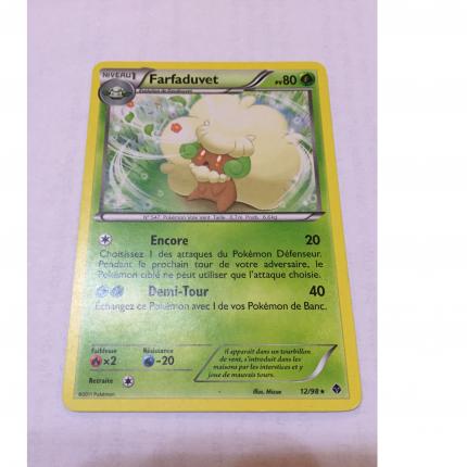 12/98 - Carte pokémon farfaduvet 12/98 rare noir & blanc pouvoirs emergents