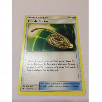 114/147 - Carte pokémon Corde Sortie 114/147 peu commune soleil & lune ombres ardentes