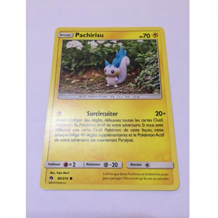 80/214 - Carte Pokemon pachirisu 80/214 commune Soleil & Lune SL08 Tonnerre Perdu