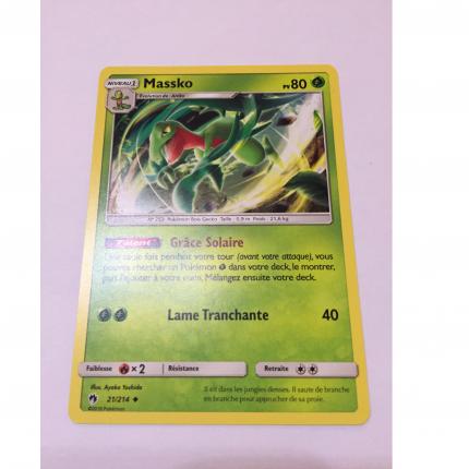 21/214 - Carte Pokemon Massko 21/214 peu commune Soleil & Lune SL08 Tonnerre Perdu