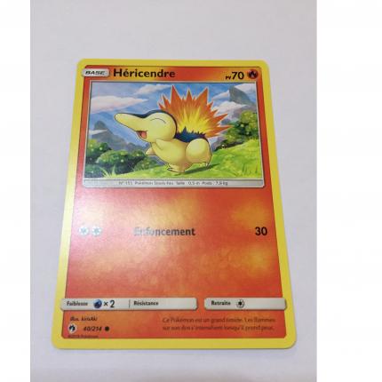 40/214 - Carte Pokemon Héricendre 40/214 commune Soleil & Lune SL8 Tonnerre Perdu