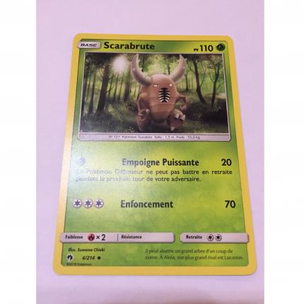 4/214 - Carte Pokemon Scarabrute 4/214 peu commune Soleil & Lune SL08 Tonnerre Perdu