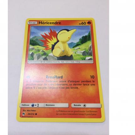 39/214 - Carte Pokemon Héricendre 39/214 commune Soleil & Lune SL08 Tonnerre Perdu