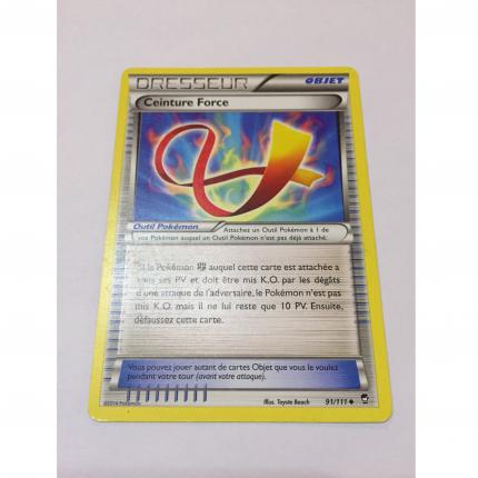 91/111 - Carte Pokemon ceinture force 91/111 peu commune XY XY3 Poing Furieux