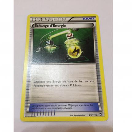 89/111 - Carte Pokemon Echange d énergie 89/111 peu commune XY XY3 Poing Furieux