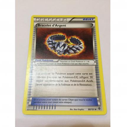 88/101 - Carte Pokemon Bracelet d argent 88/101 peu commune Noir & Blanc Explosion Plasma