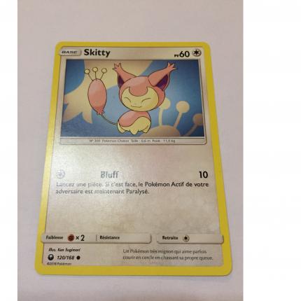 120/168 - Carte Pokemon Skitty 120/168 commune Soleil & Lune Tempête Céleste