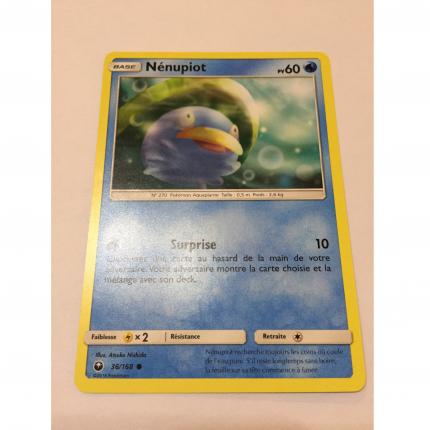 36/168 - Carte Pokemon nénupiot 36/168 commune Soleil & Lune Tempête Céleste