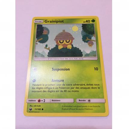 11/168 - Carte Pokemon Grainipiot 11/168 commune Soleil & Lune Tempête Céleste