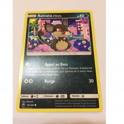 84/168 - Carte Pokemon rattata d alola 84/168 commune Soleil & Lune Tempête Céleste