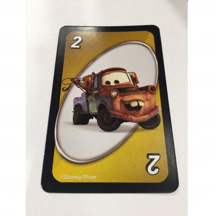 CARTE JAUNE NUMÉRO 2 MARTIN UNO DISNEY PIXAR CARS 3 MATTEL GAMES