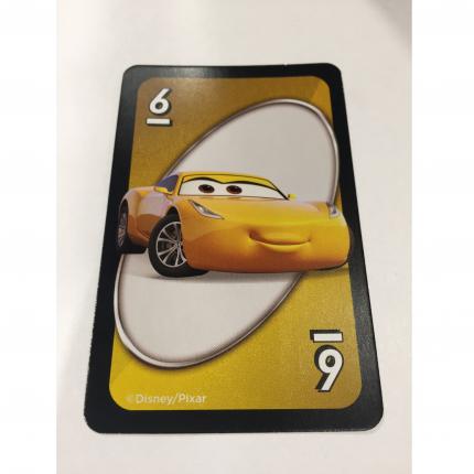 CARTE JAUNE NUMÉRO 6 CRUZ UNO DISNEY PIXAR CARS 3 MATTEL GAMES