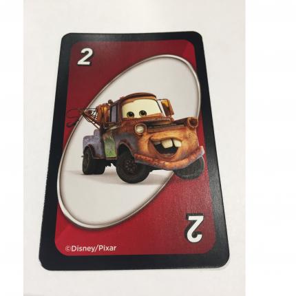 CARTE ROUGE NUMÉRO 2 MARTIN UNO DISNEY PIXAR CARS 3 MATTEL GAMES