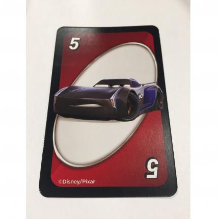 CARTE ROUGE NUMÉRO 5 JACKSON UNO DISNEY PIXAR CARS 3 MATTEL GAMES