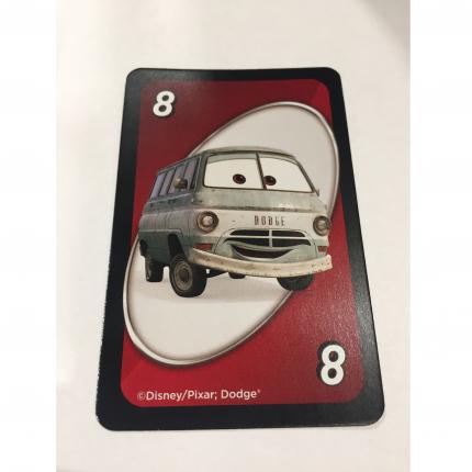 CARTE ROUGE NUMÉRO 8 DUSTY UNO DISNEY PIXAR CARS 3 MATTEL GAMES