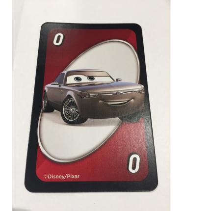 CARTE ROUGE NUMÉRO 0 STERLING UNO DISNEY PIXAR CARS 3 MATTEL GAMES