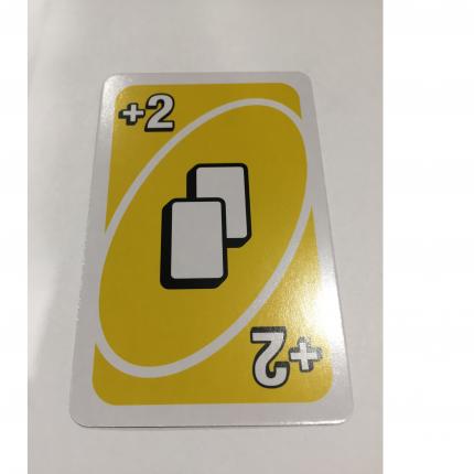 CARTE JAUNE +2 JEU DE SOCIÉTÉ UNO MATTEL GAMES