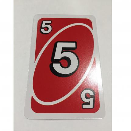 CARTE ROUGE NUMÉRO 5 JEU DE SOCIÉTÉ UNO MATTEL GAMES