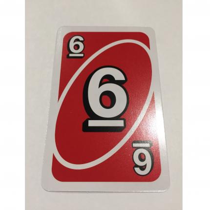 CARTE ROUGE NUMÉRO 6 JEU DE SOCIÉTÉ UNO MATTEL GAMES